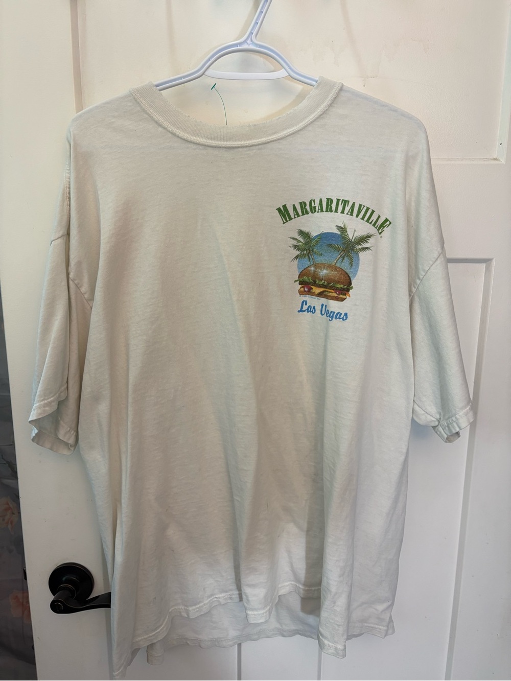 Vintage Caribbean Cream Margaritaville Las Vegas Graphic Tee - Men